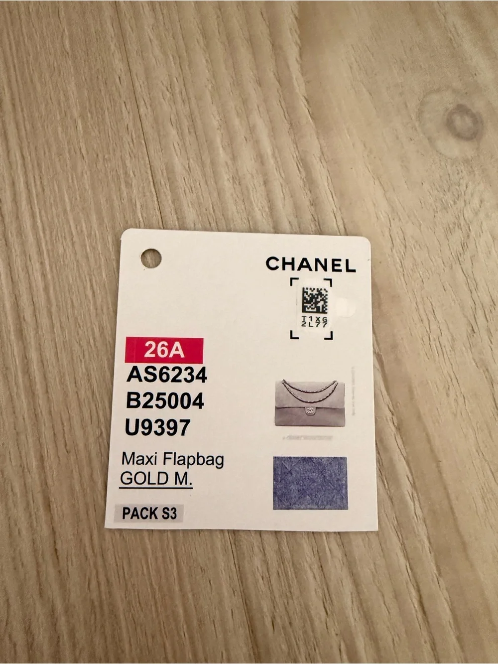 CHANEL Maxi Flapbag Light Blue Denim Quilted Flap Shoulder Bag with Gold Chain